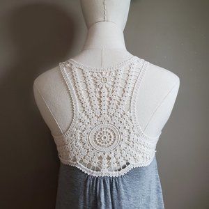 Epic Threads Cotton Dress w Crochet Back. Large